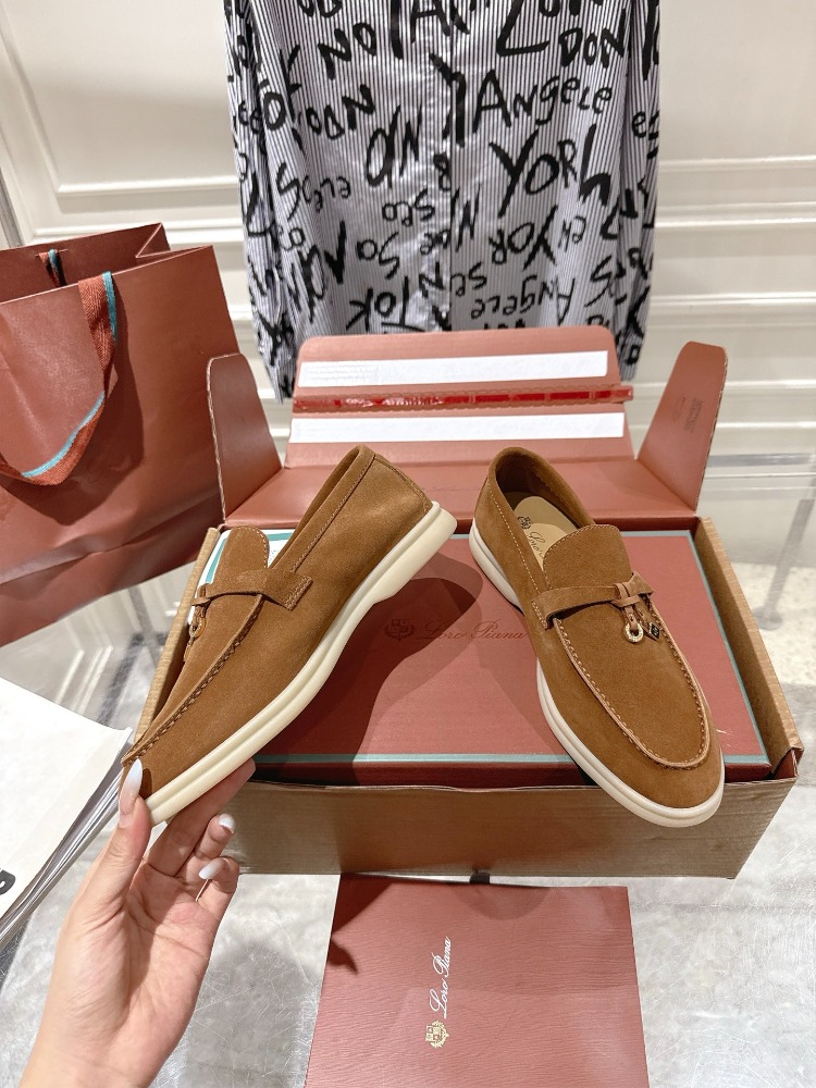 Loro Piana Summer Charms Walk Loafer Suede Colour Vicuna 38-46