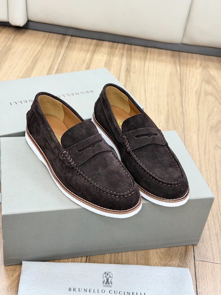 BRUNELLO CUCINELLI Suede Penny Loafers 39-45