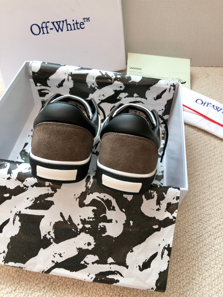OFF-WHITE New Low Vulcanized Suede Brown&White 35-45