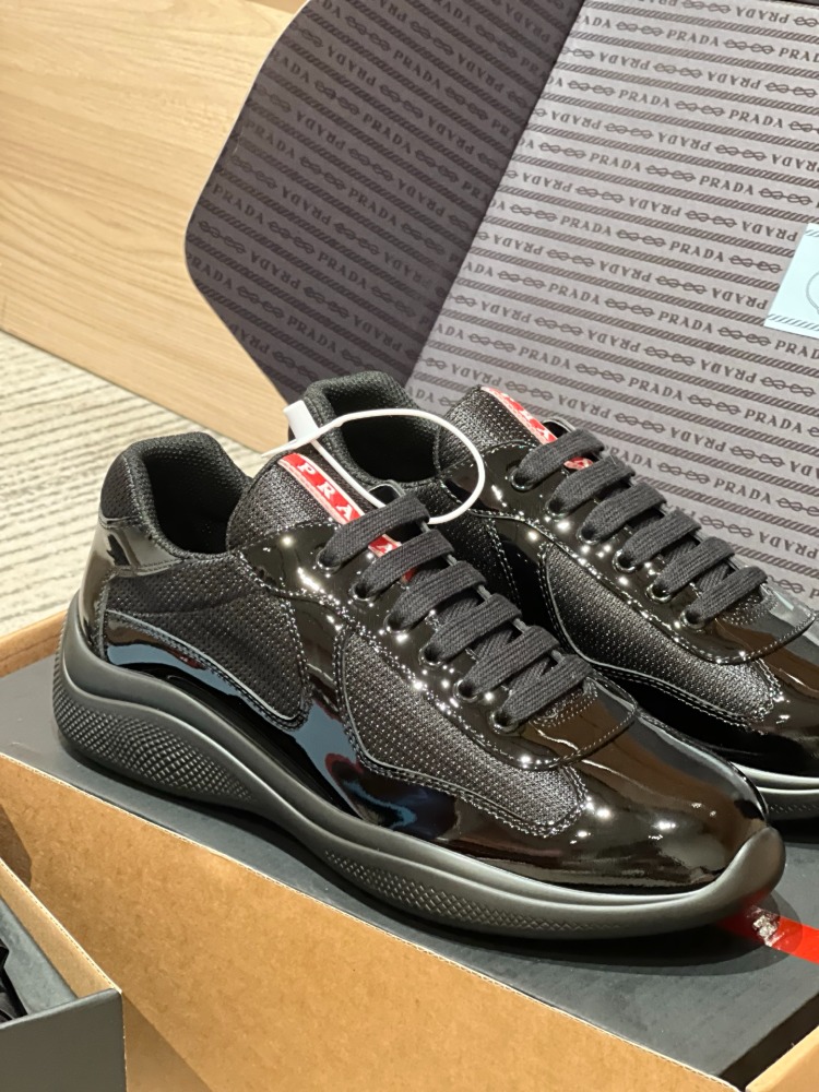 Prada America’s Cup Siyah Rugan ve Teknik Kumaş Erkek Spor Ayakkabı 38-45