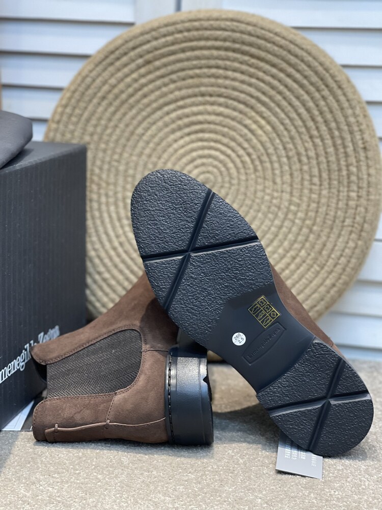  Zegna Brown Cortina Chelsea Boots 39-45
