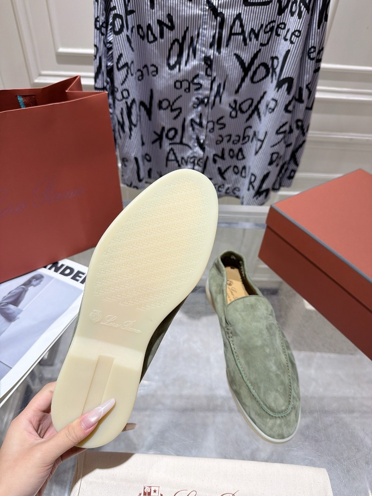 Loro Piana Summer Walk Loafer Suede Verde-Acqua 38-46