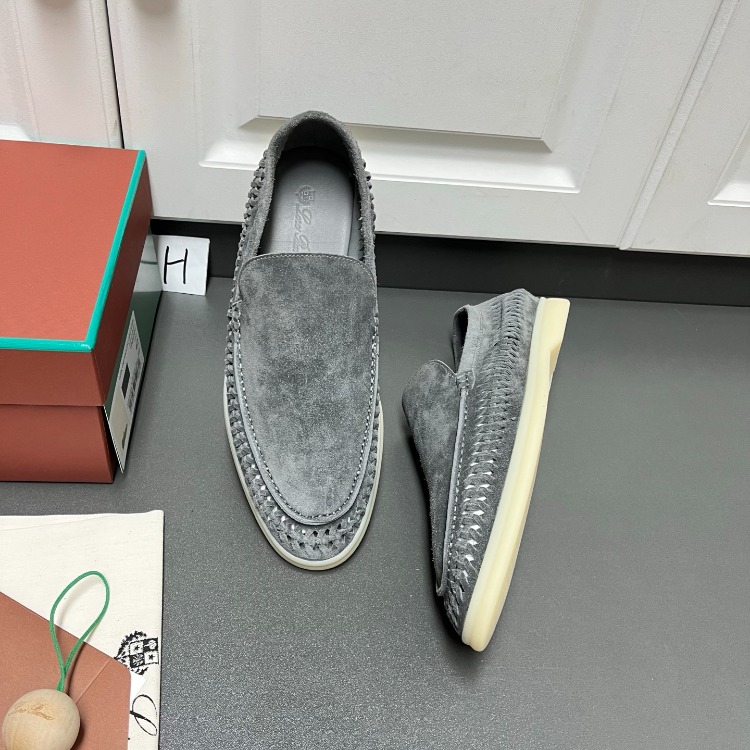 Loro Piana Summer Walk Loafer Suede Grey 39-45