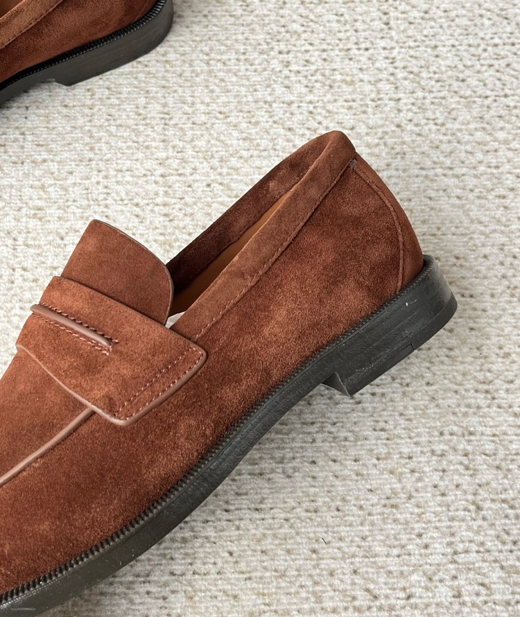 Zegna Dark Brown Suede Mocassin Corso Loafers 39-45
