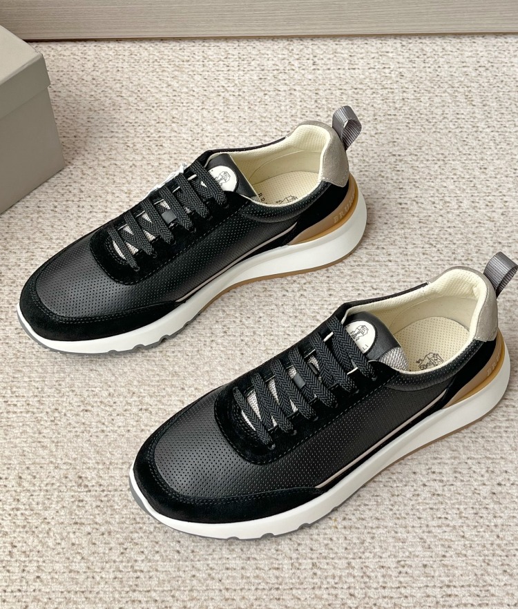 Brunello Cucinelli - Perforated Leather & Suede Sneaker 39-45