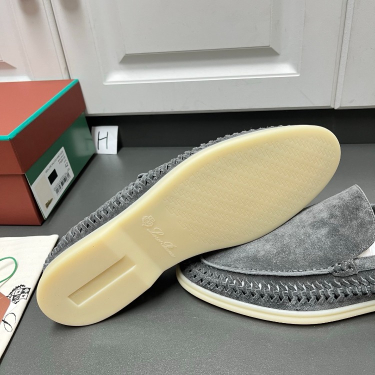 Loro Piana Summer Walk Loafer Suede Grey 39-45