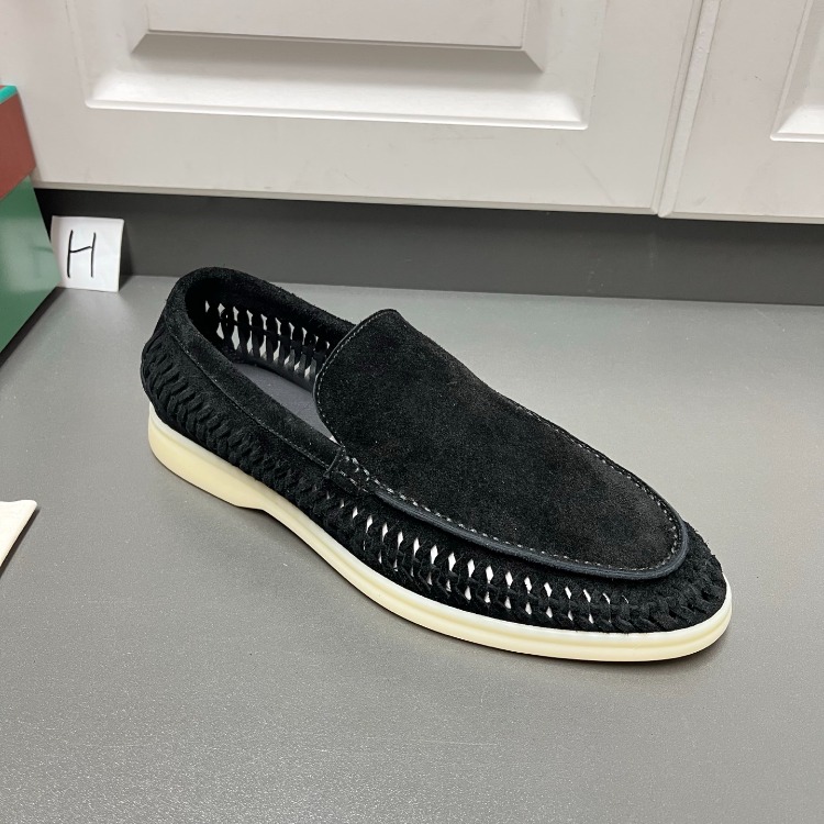 Loro Piana Summer Walk Loafer Suede Black | Loafers 39-45