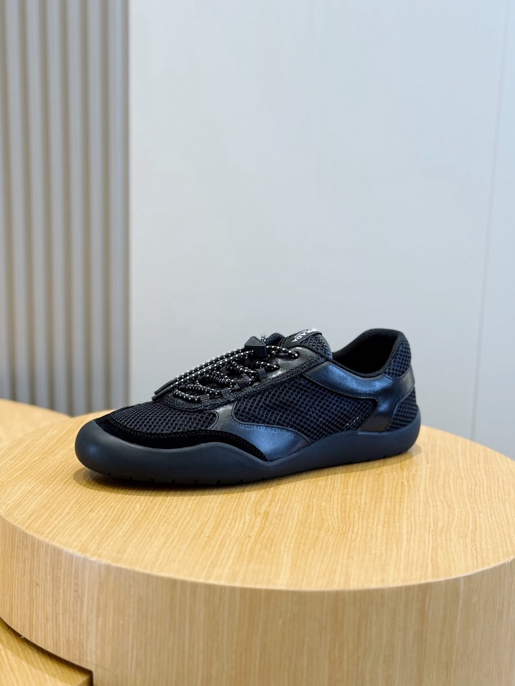 Prada Speedrock Siyah Deri ve File Erkek Spor Ayakkabı 39-45