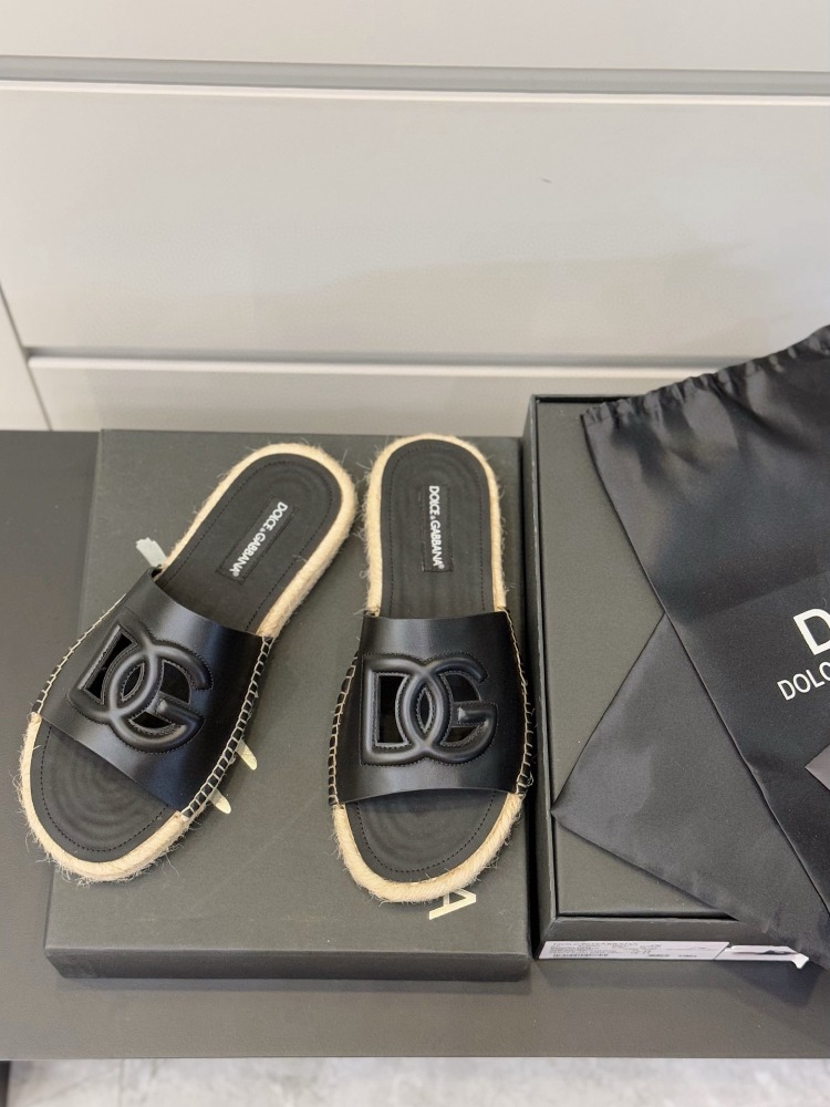  Dolce&Gabbana Calfskin espadrille sliders 38-45