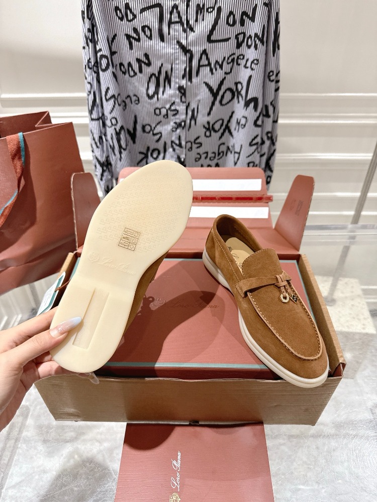 Loro Piana Summer Charms Walk Loafer Suede Colour Vicuna 38-46