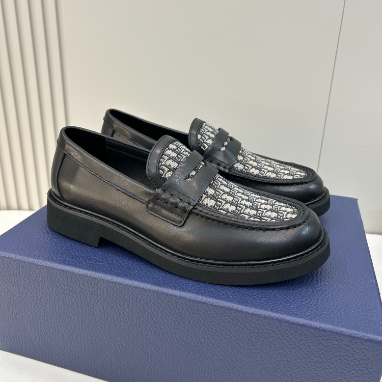 Explorer Black Oblique Canvas Leather Loafer 39-45