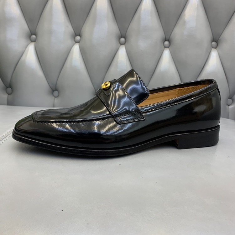 Gucci Adene Gg Leather Loafers - Black 38-47