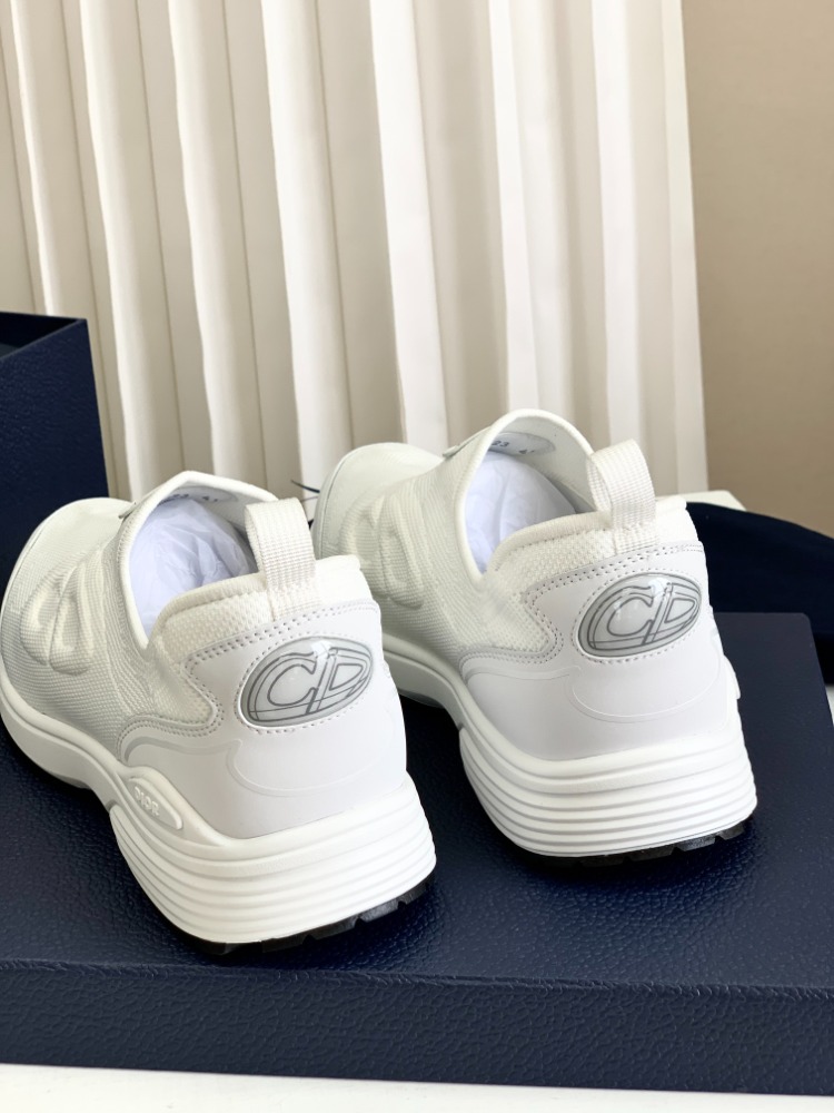Dior Men's B30 Countdown Techical Mesh & Fabric White Slip On Sneakers 38-45