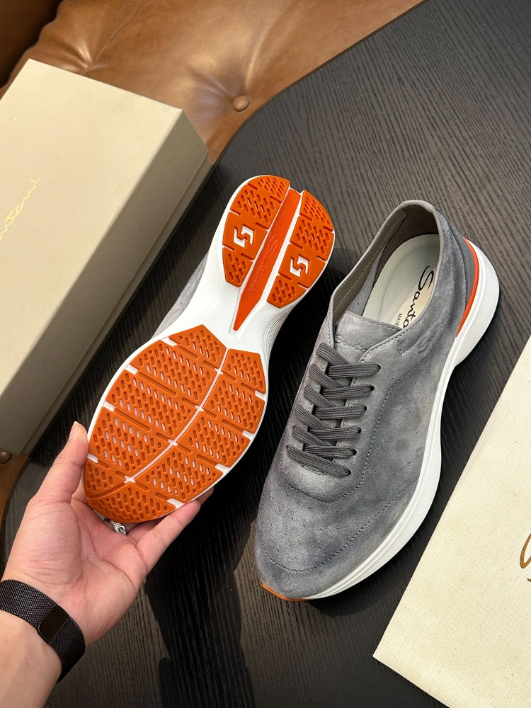 Santoni Erkek Bağcıklı Deri Sneaker Ayakkabı 39-45