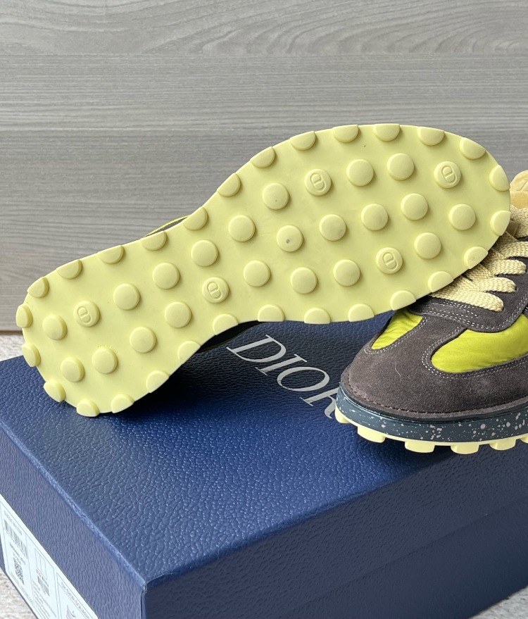 Squash Sneaker Brown and Yellow Suede Calfskin