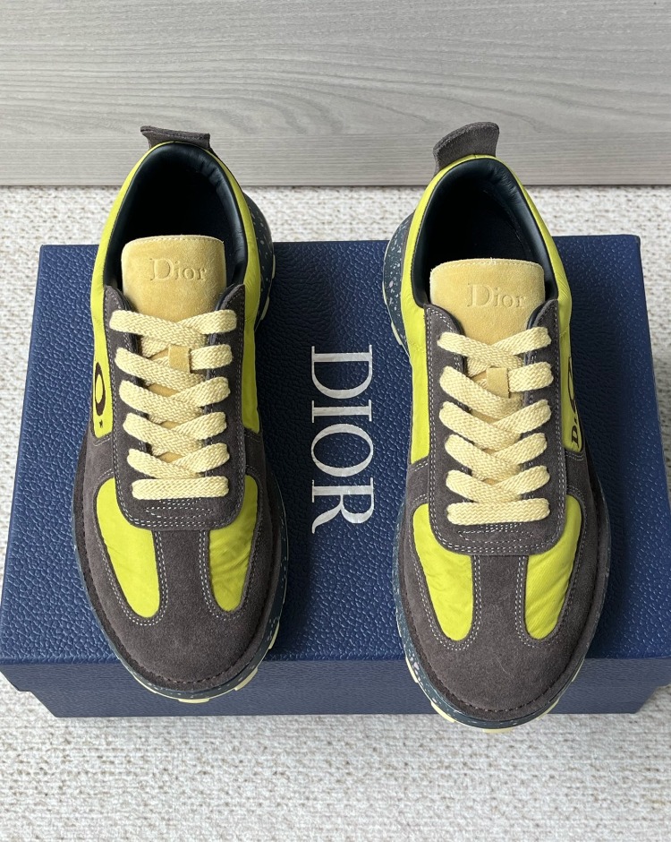 Squash Sneaker Brown and Yellow Suede Calfskin