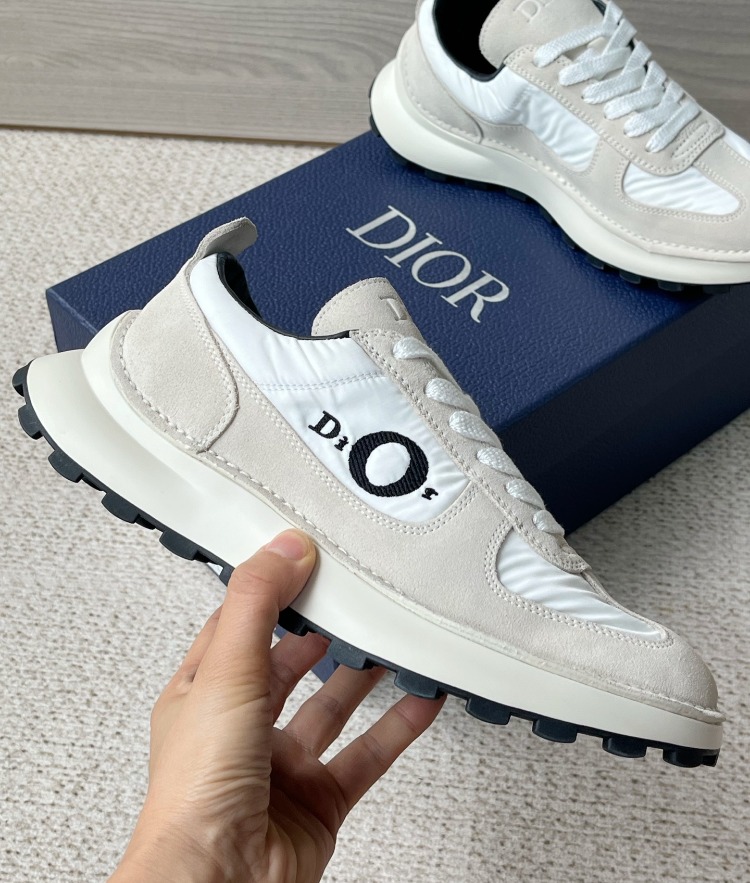 Squash Sneaker Gray Suede Calfskin and White Technical Fabric 39-45