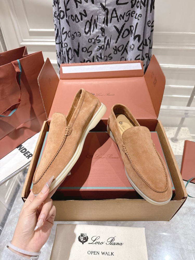 Loro Piana Summer Walk Loafer Suede Light Wood Smoke 39-46