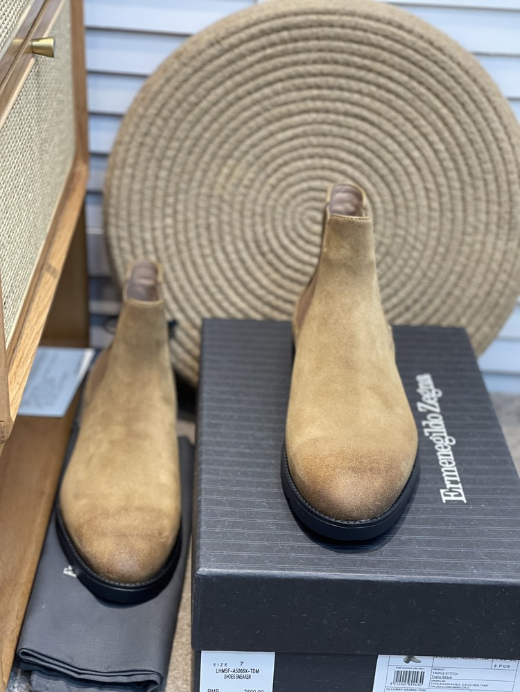 Zegna Camel Cortina Chelsea Boots 39-45