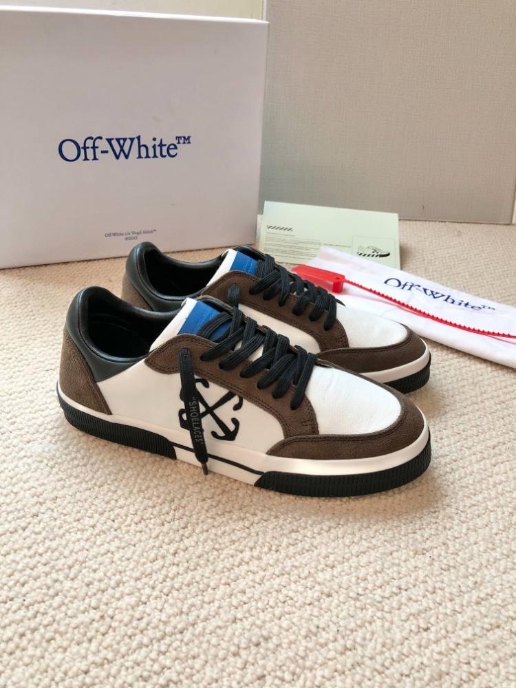 OFF-WHITE New Low Vulcanized Suede Brown&White 35-45