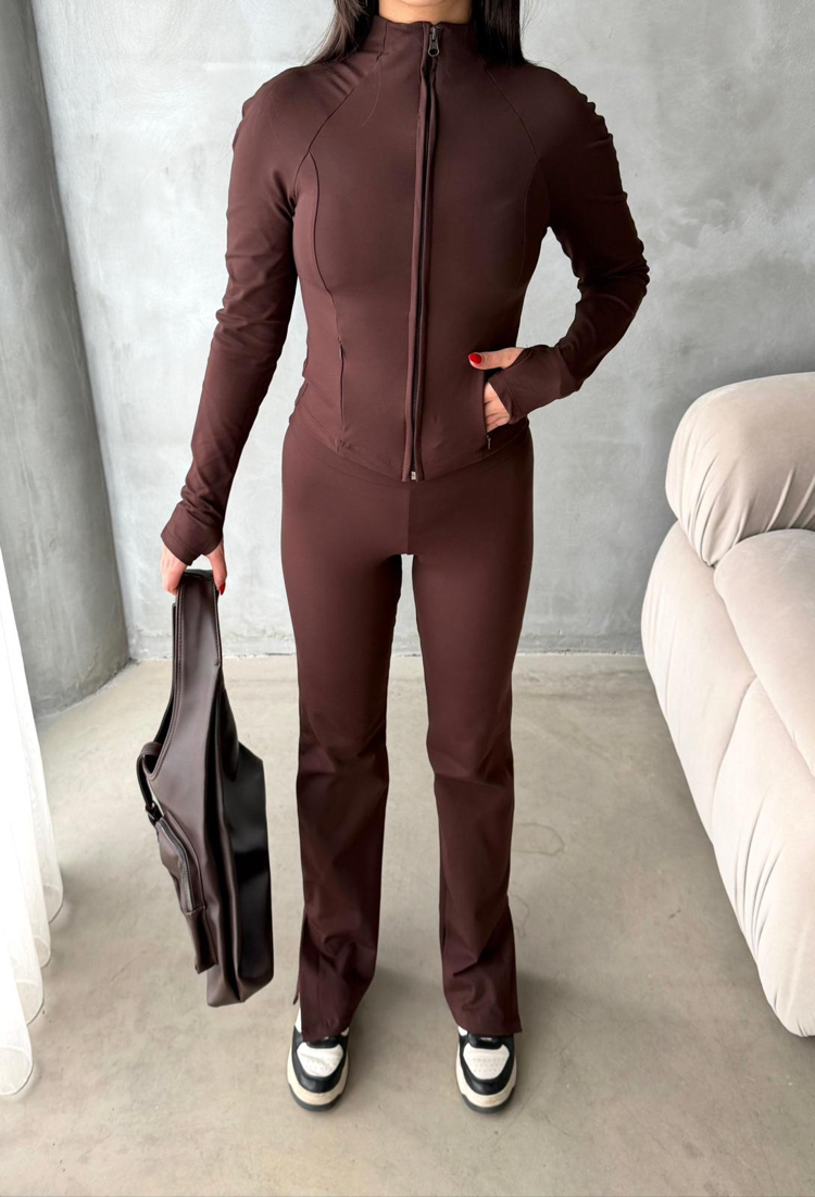 Oysho Slim Fit Takım Kahve