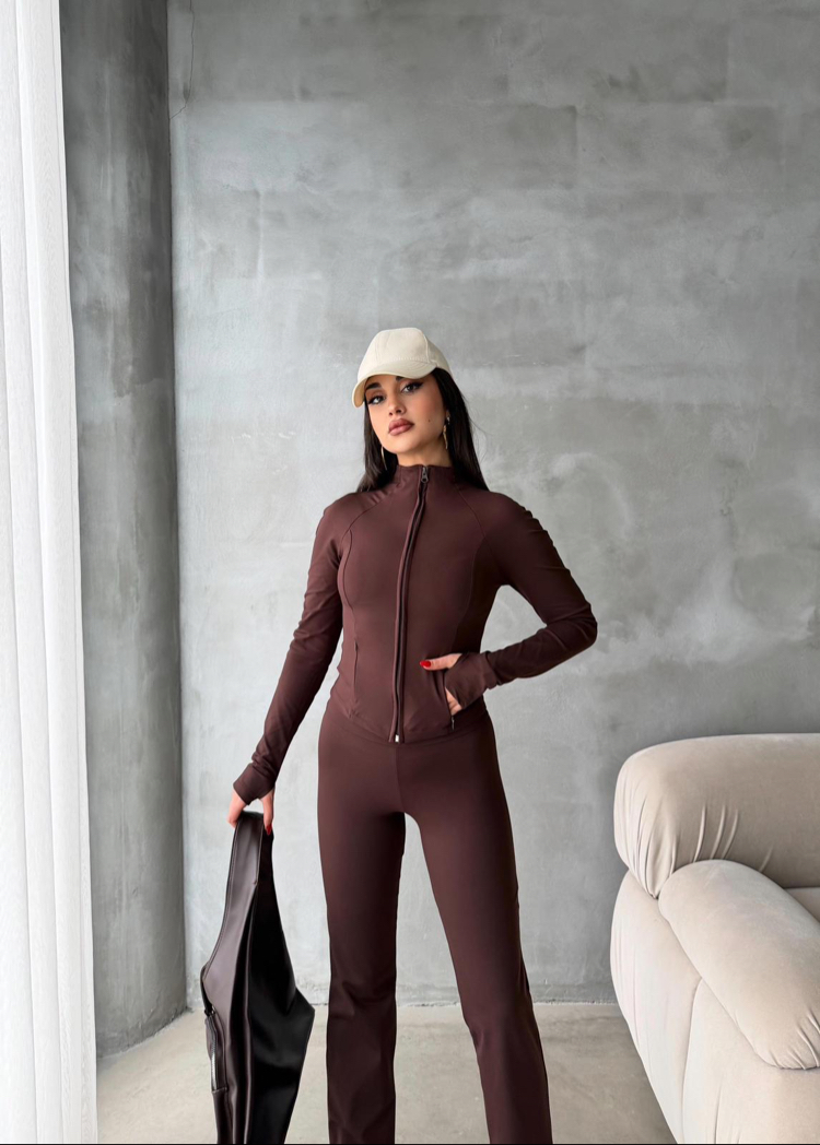 Oysho Slim Fit Takım Kahve
