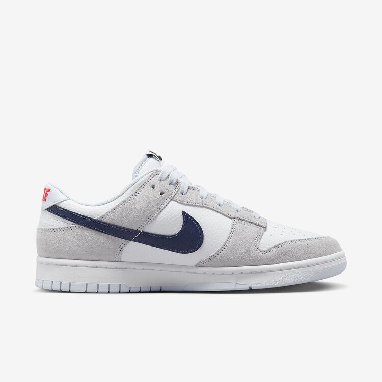  Nike Dunk Low White Grey Navy Aqua Mini Swoosh
