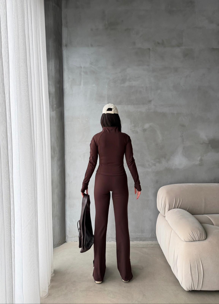 Oysho Slim Fit Takım Kahve