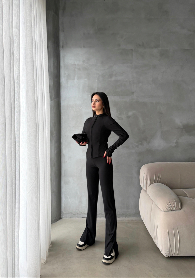 Oysho Slim Fit Takım Siyah