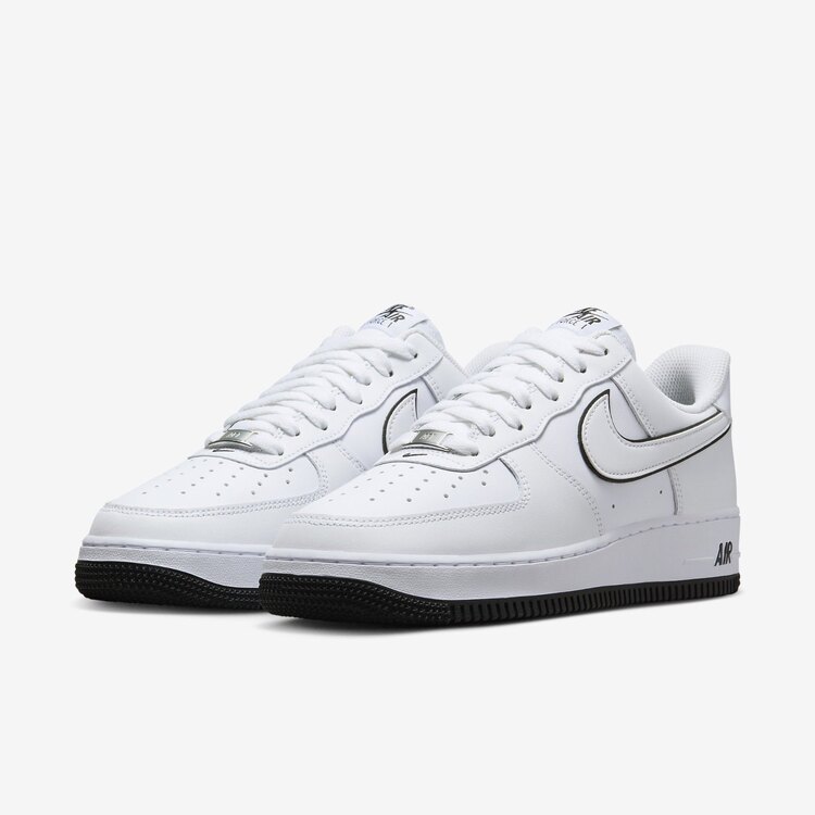 Nike Air Force 1 '07 Low White Black Outline Swoosh