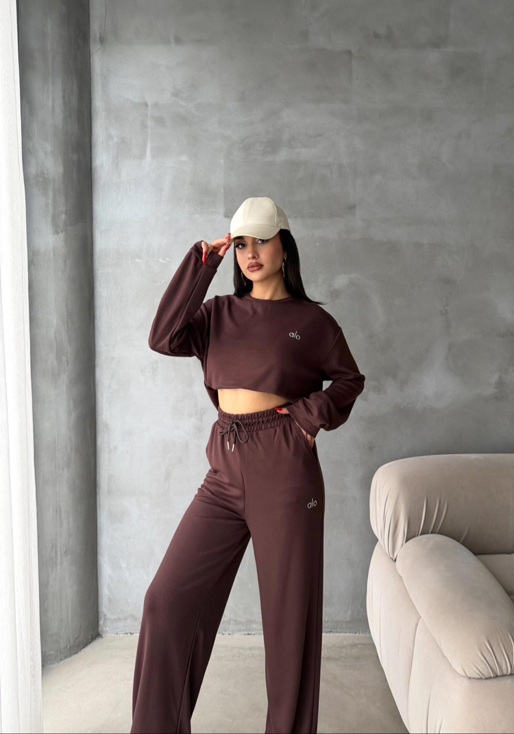 Alo Yoga Basic Takım Kahve