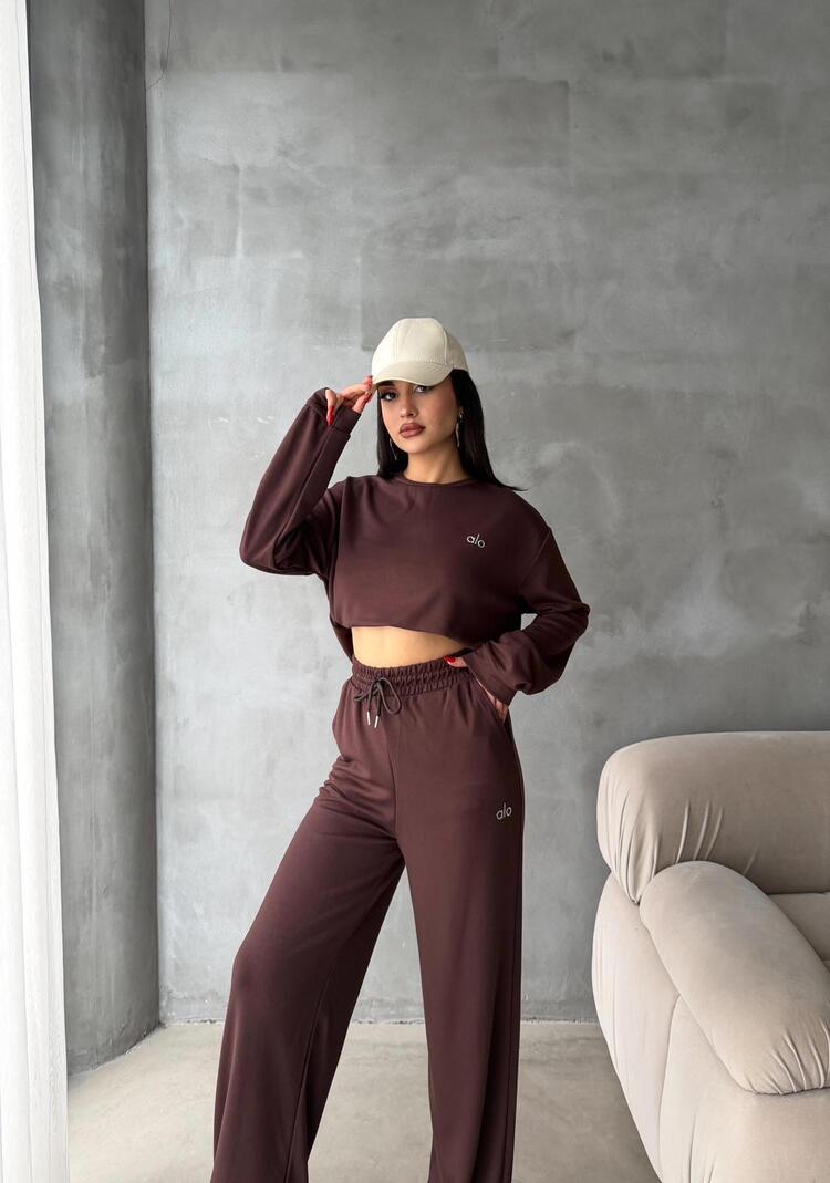 Alo Yoga Basic Takım Kahve
