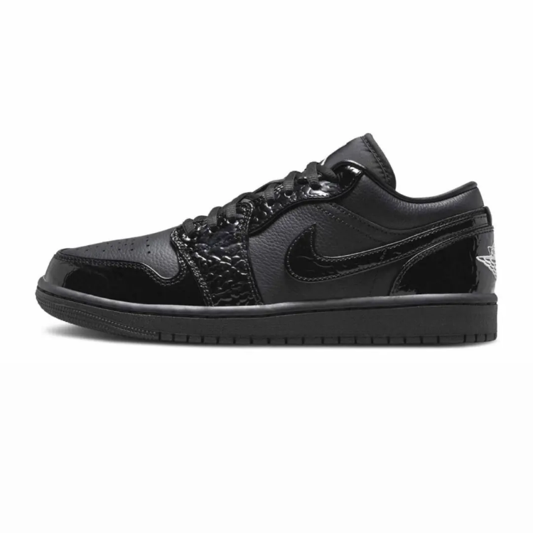 Jordan 1 Low SE Patent Elephant Black
