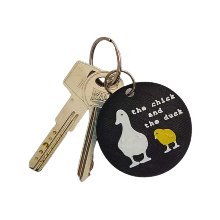 The Chick and The Duck Anahtarlık
