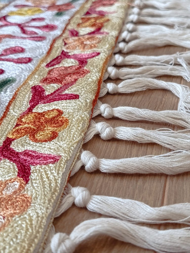 Papatya model tam işli Kaşmir seccade 