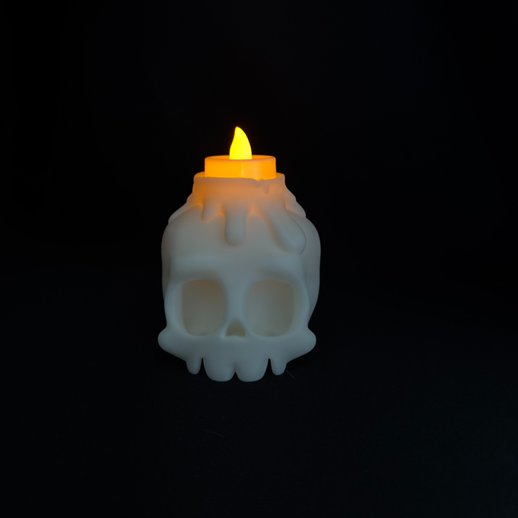 Skull Tealight - With Tealight 2 Piece