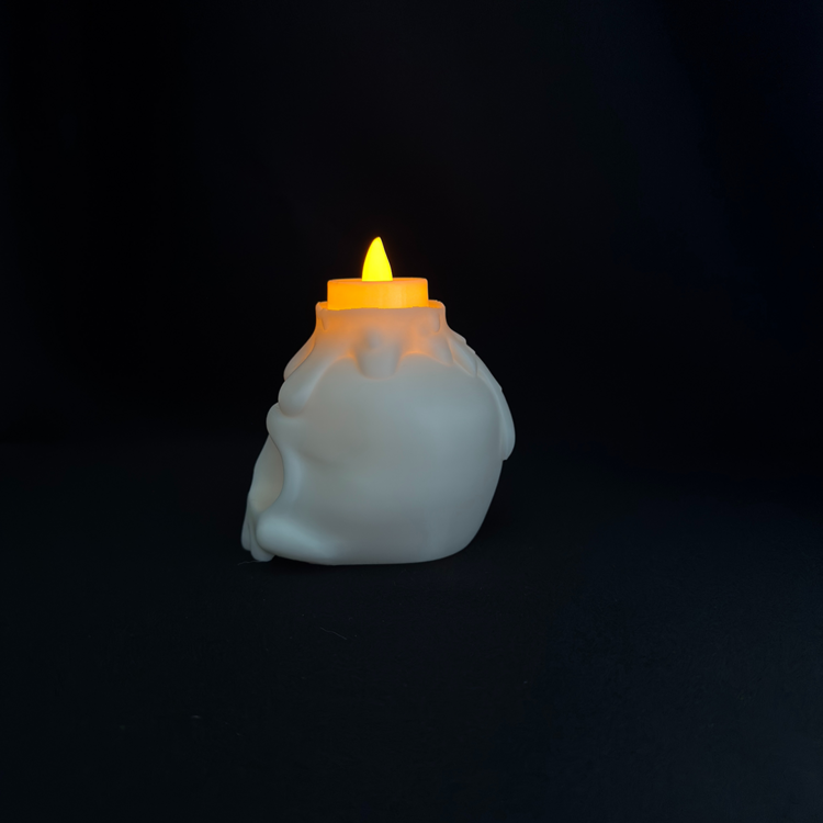 Skull Tealight - With Tealight 2 Piece
