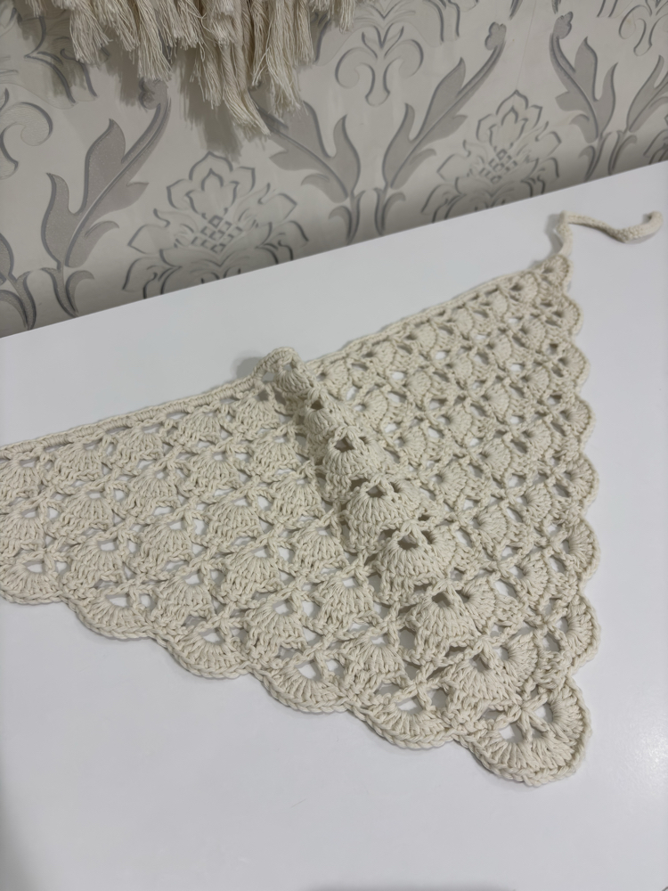 Yazlık Bandana | Kırık Beyaz Cotton İp