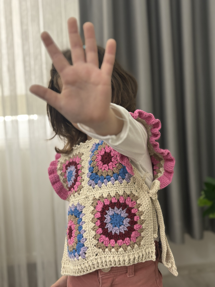 El Örgü Motifli Süveter | SoftByGökçe Özel Tasarım