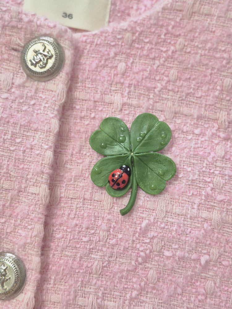 Lucky Clover –  Dört Yapraklı Yonca Broş 