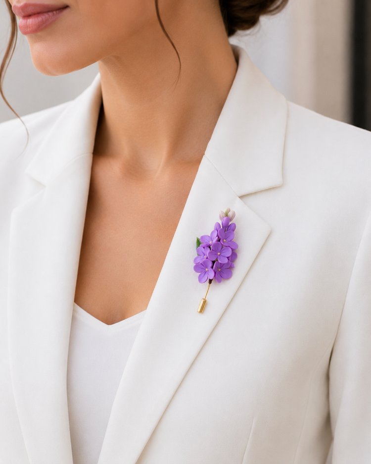 Lilac Flower (Broş)