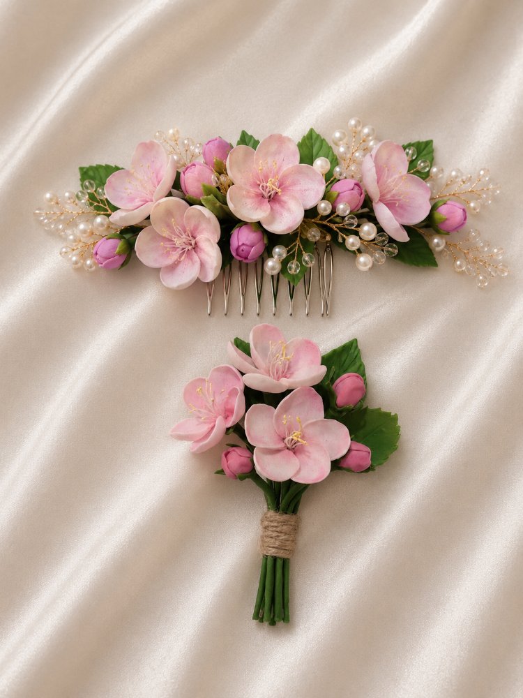 Sakura Blossom(Saç Aksesuarı-Yaka çiçeği)