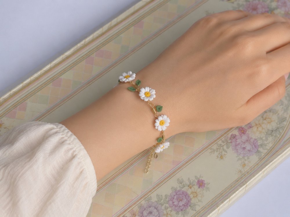 "Daisy Meadow Bracelet"(Papatya Bileklik)