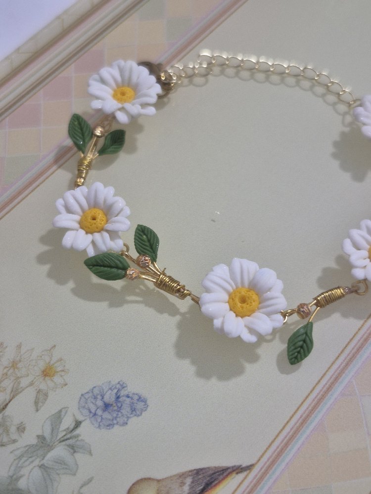 "Daisy Meadow Bracelet"(Papatya Bileklik)