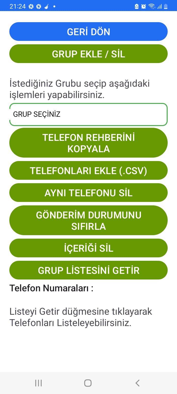 Software06 Toplu SMS Gönderim Uygulaması