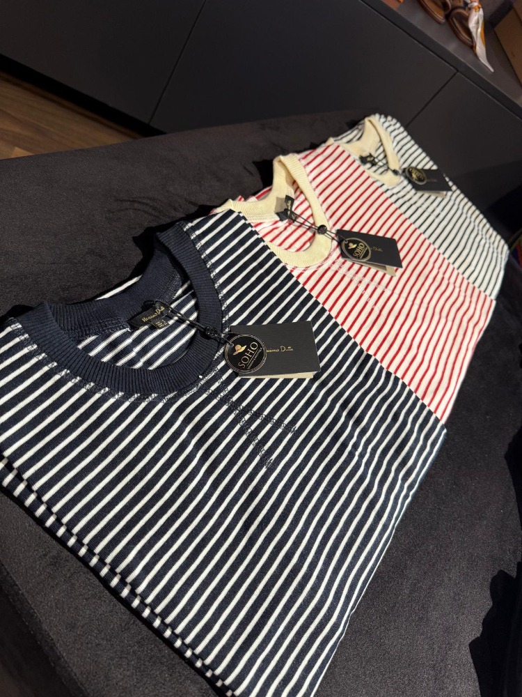 MASSIMO DUTTI Sweatshirt Kırmızı Beyaz Çizgili