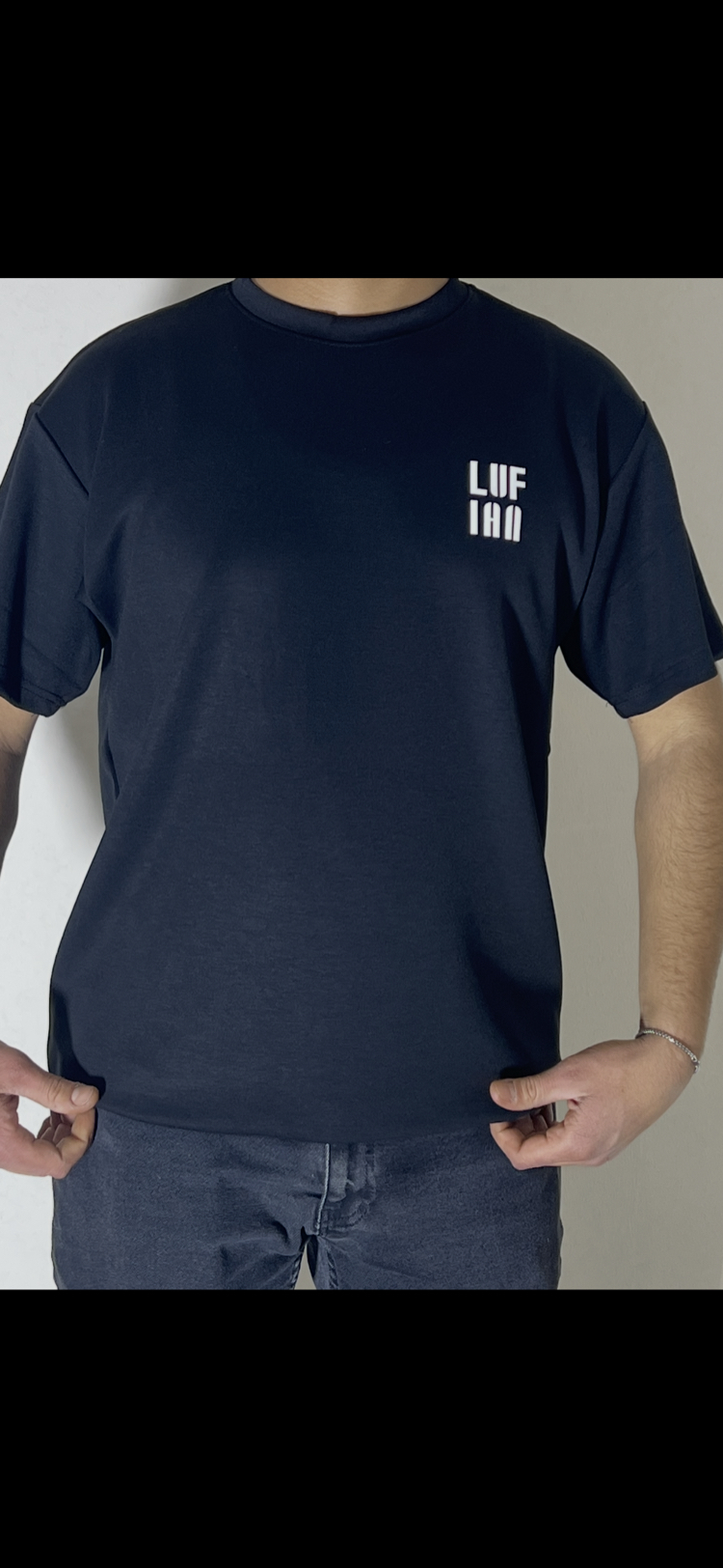 Lufian Siyah Basic T-Shirt