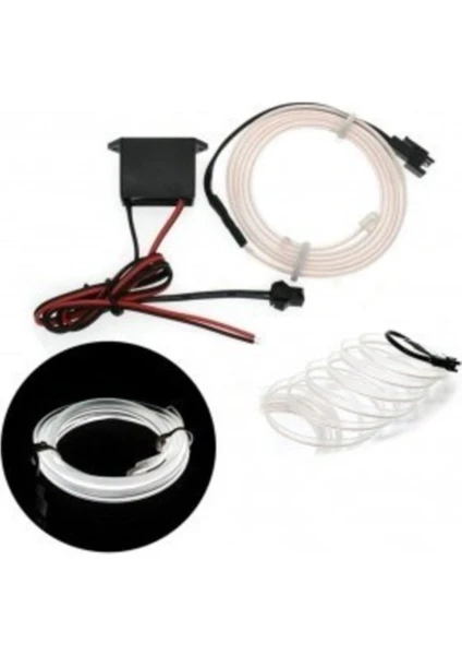 Torpido LED Ip Neon Işıklı Dekoratif Beyaz 2 M