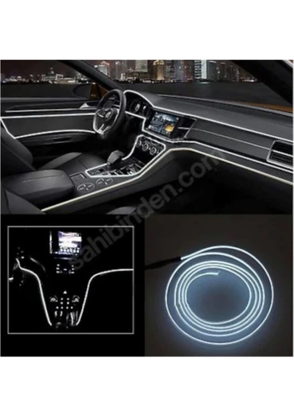 Torpido LED Ip Neon Işıklı Dekoratif Beyaz 2 M