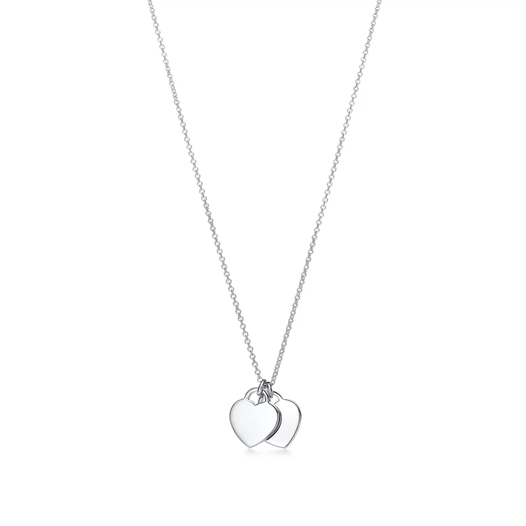 Tiff Double Mini Heart Silver